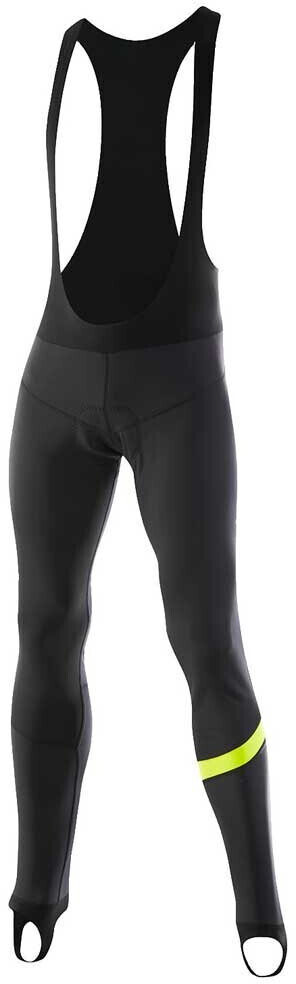 Löffler Windstopper Gel Bib Trousers Black / Neon Yellow