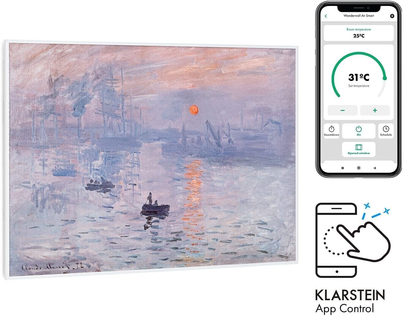 Klarstein Wonderwall Air Art Smart Lever de soleil 80 x 60 cm