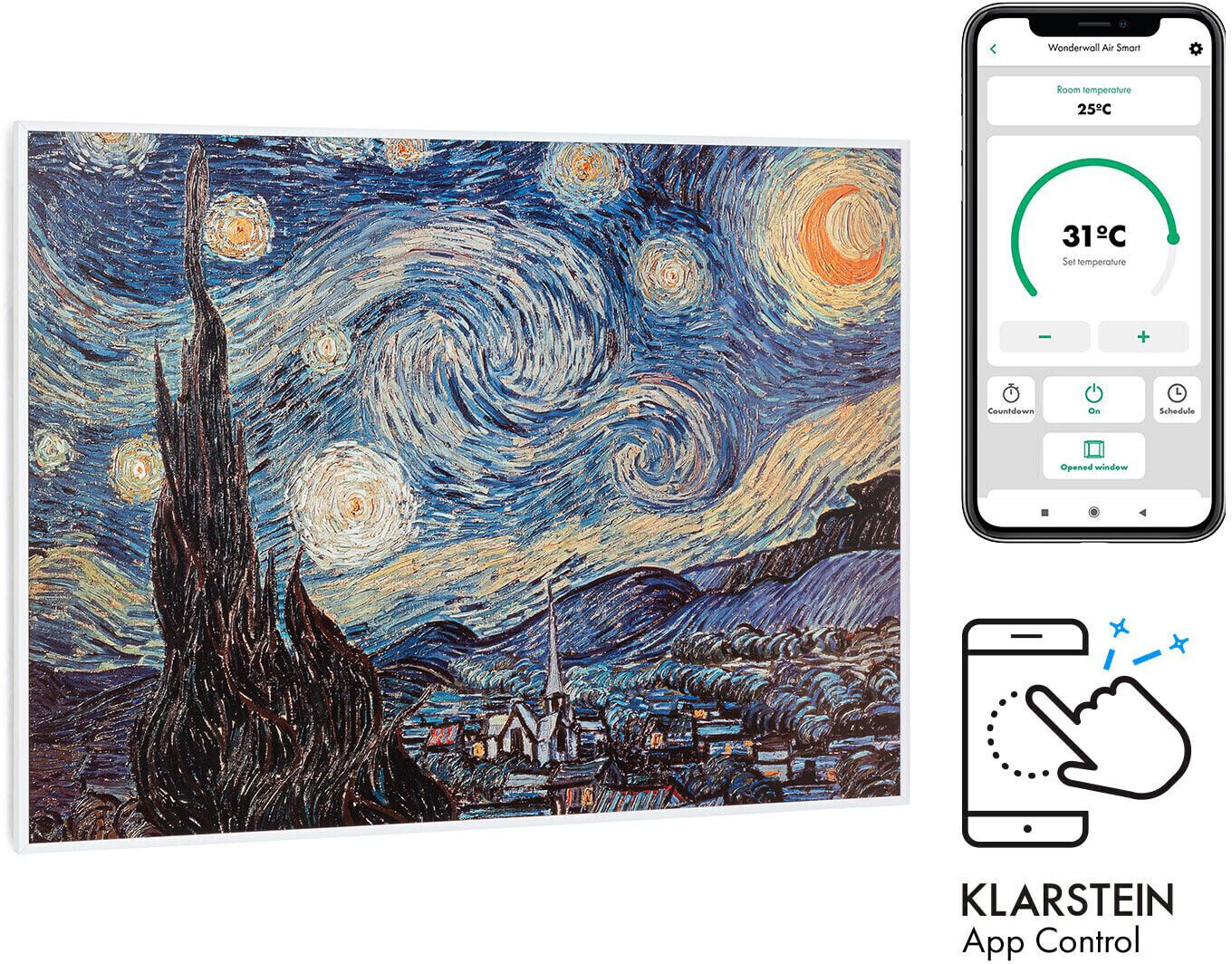 Klarstein Wonderwall Air Art Smart Nuit étoilée 80 x 60 cm