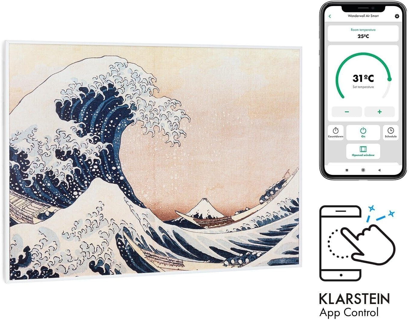Klarstein Wonderwall Air Art Smart Vagues 80 x 60 cm