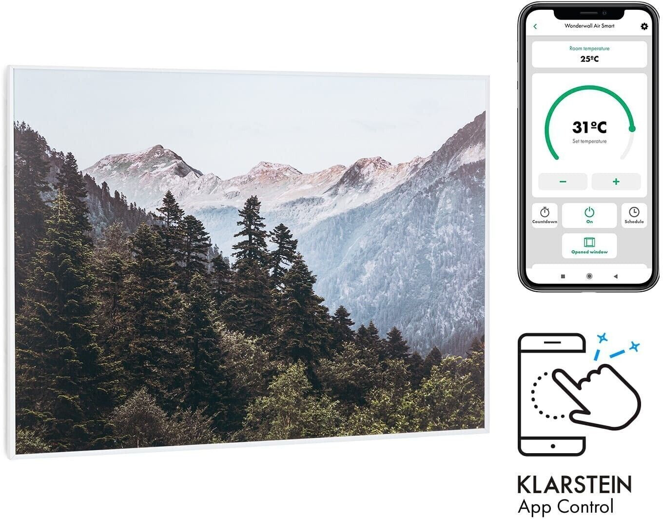 Klarstein Wonderwall Air Art Smart Montagnes 80 x 60 cm