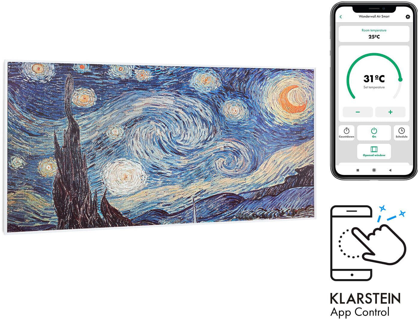 Klarstein Wonderwall Air Art Smart Nuit étoilée 120 x 60 cm