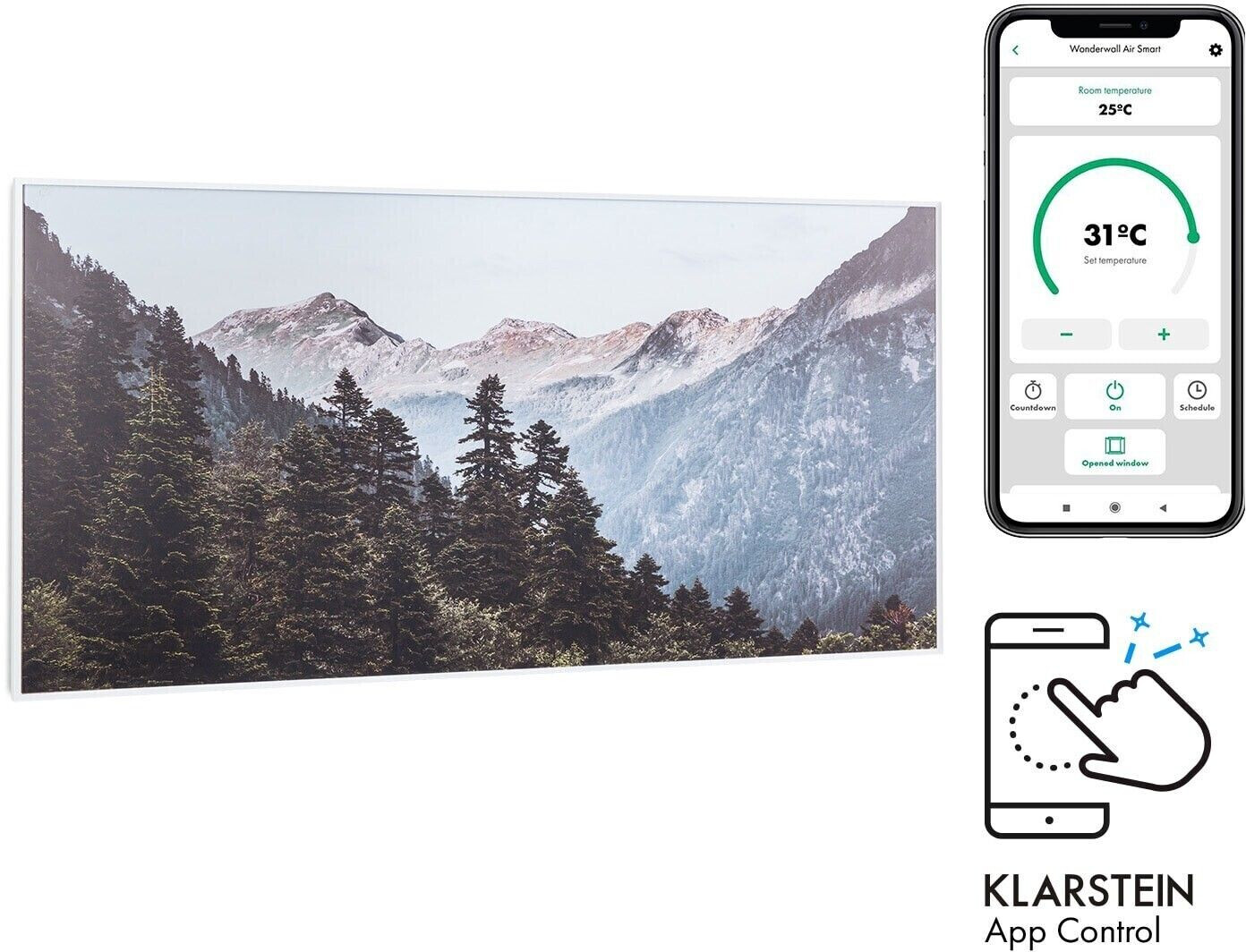 Klarstein Wonderwall Air Art Smart Montagnes 120 x 60 cm