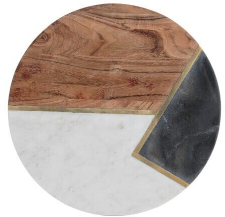 Typhoon Elements Marble/Acacia Round Serve Board