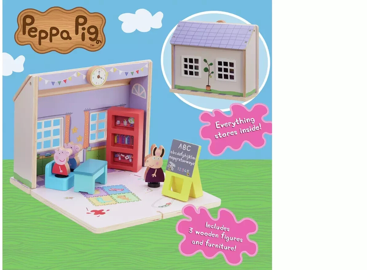 Character Options Peppa's Wood Play Schoolhouse Playset