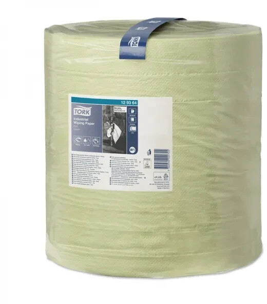 Tork Industrial paper wipes 340 m green 3 ply W1 system, 1 roll = 1000 sheets