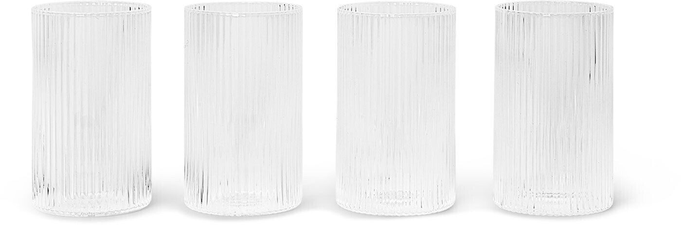 Ferm Living Ripple verrines serving glass 14cl 4-pack clear