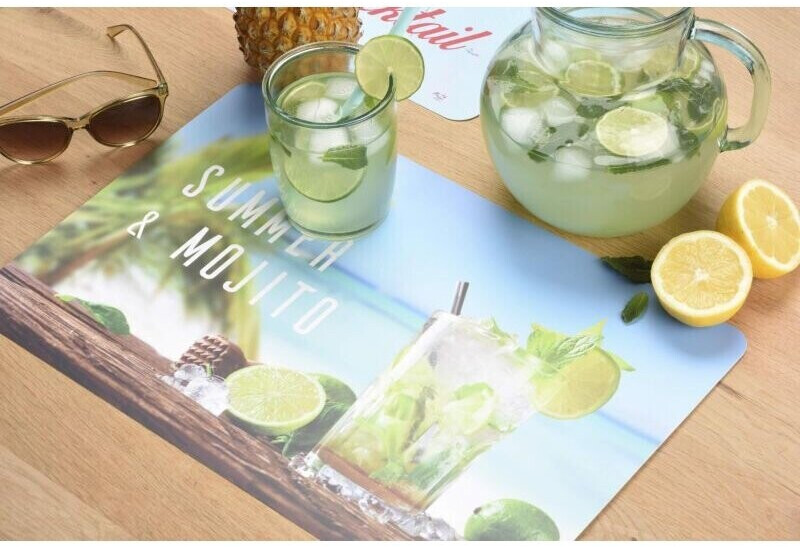Venilia Placemat printed Cocktail green 45 x 30 cm