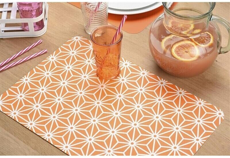 Venilia Placemat printed Osaka orange 45 x 30 cm