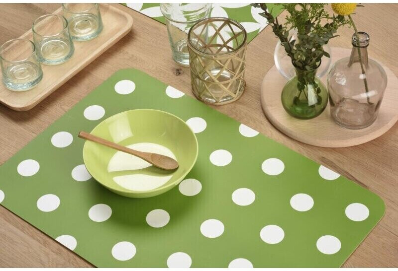 Venilia Placemat printed dots green 45 x 30 cm