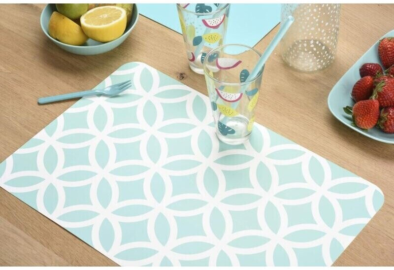 Venilia Placemat printed Circle mint 45 x 30 cm