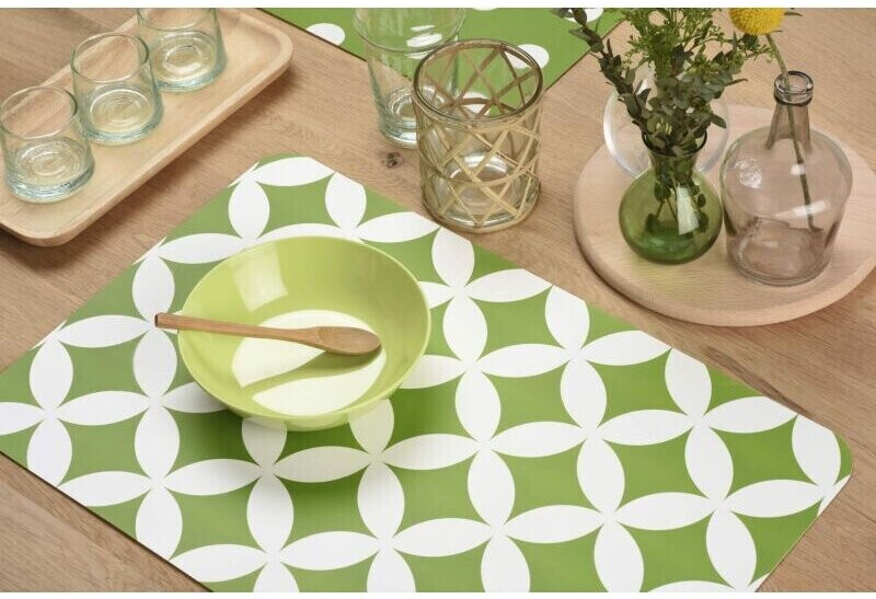 Venilia Placemat printed Eliott green 45 x 30 cm