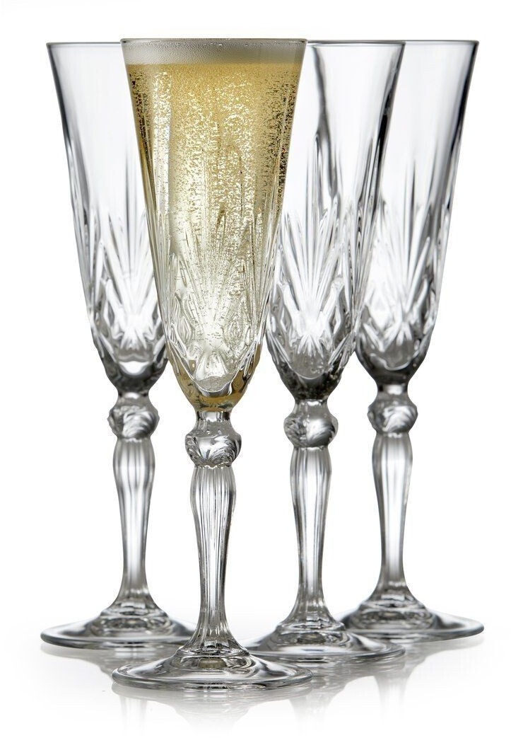 Lyngby Glas MELODIA champagne glass set of 4 160 ml clear