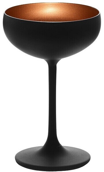 Stölzle Elements champagne bowl in black / bronze