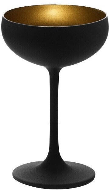 Stölzle Elements champagne bowl in black / gold