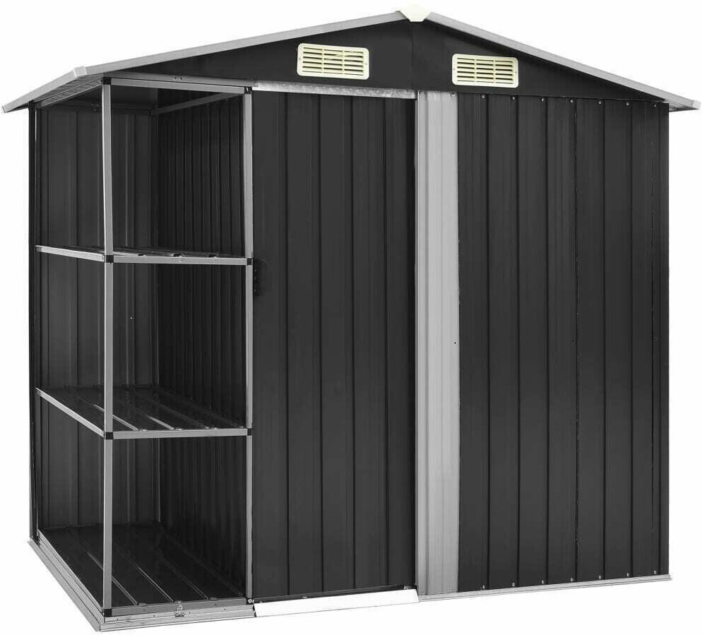 vidaXL Garden Shed with Rack (205 x 130 x 183cm)