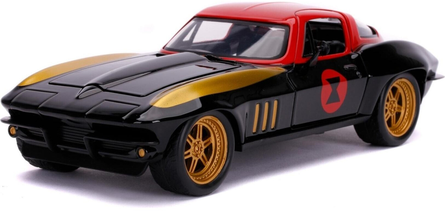 Jada Marvel Avengers Black Widow & 1966 Chevy Corvette 1:24