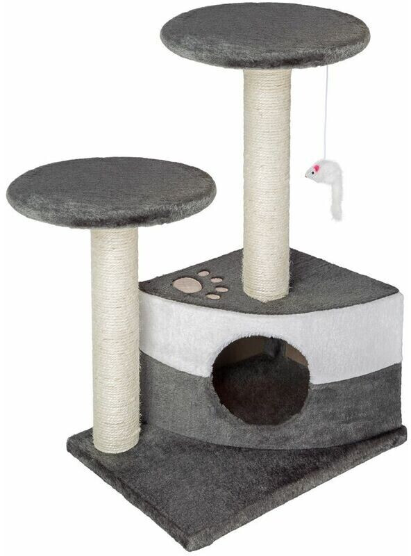 TecTake Cat Tree Tommy 71cm Grey/White