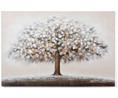 Canvas Wandbild Leinwand Bilder 100x50 Gemälde Park Bäume Blumen paar