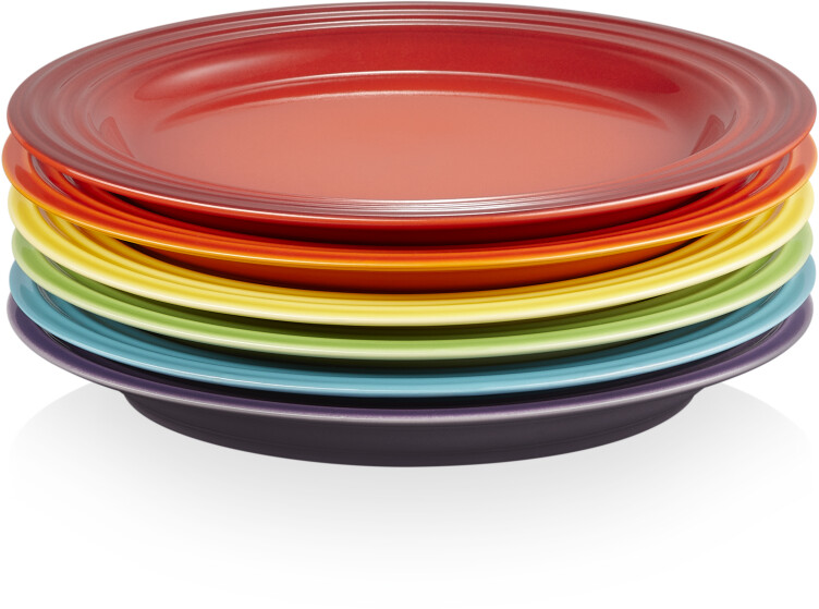 Le Creuset Signature plate (22 cm) pack of 6 Rainbow