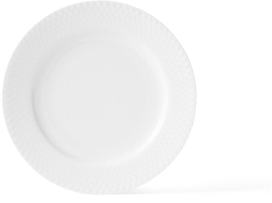 Lyngby Porcelæn Rhombe plate white (21 cm)