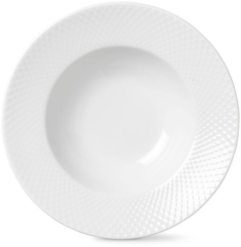 Lyngby Porcelæn Rhombe deep plate white (24,5 cm)