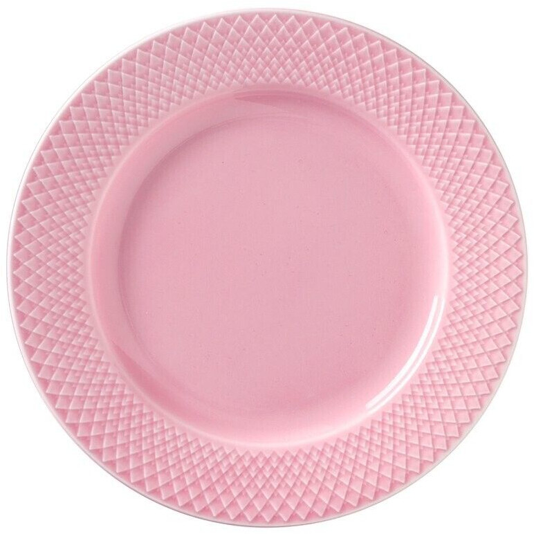 Lyngby Porcelæn Rhombe deep plate pink (21 cm)