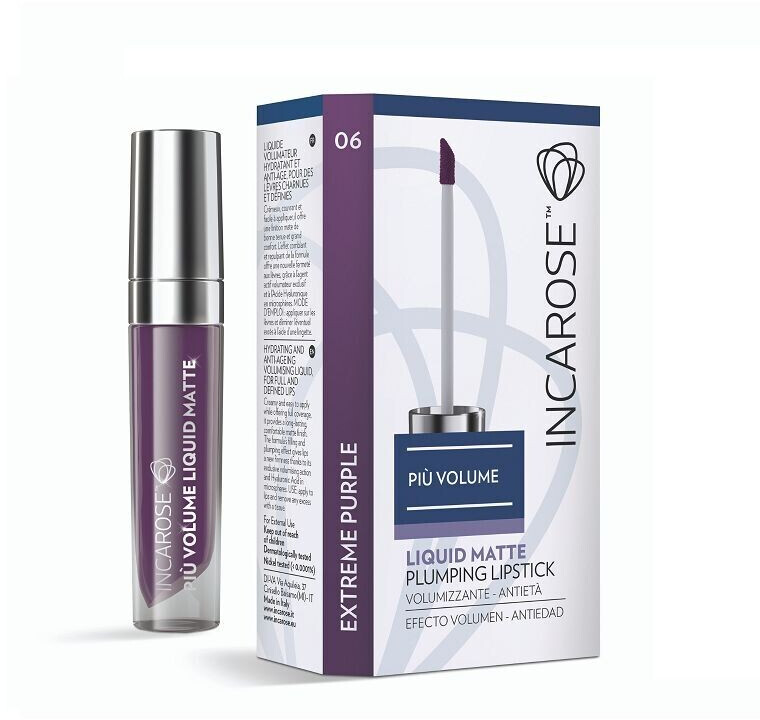 Incarose Più Volume Liquid Matte Plumping Lipstick 06 Extreme Purple