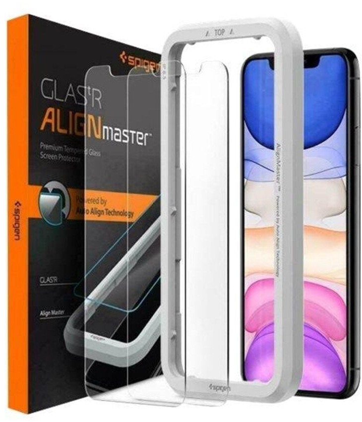 Photos - Screen Protect Spigen Glas.tR Slim AM 2-Pack iPhone 11 / Xr transparent 
