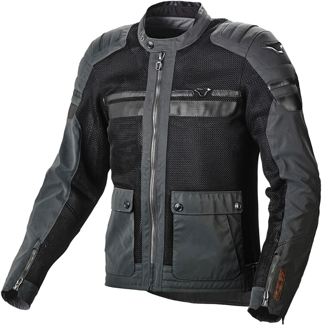 Photos - Motorcycle Clothing Macna Fluent Jacket Black/Grey 