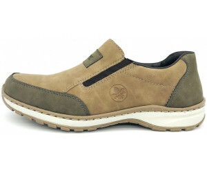 Rieker Homme Slipper Mocassin Cuir Confortable Bleu Océan - Chaussons Doux Et Légers