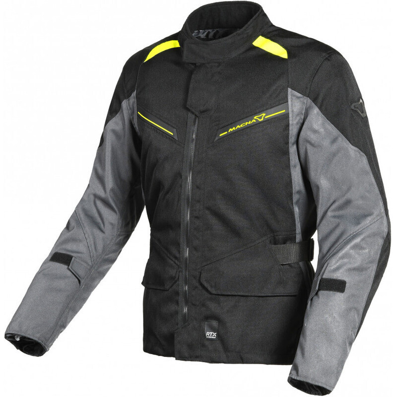 Photos - Motorcycle Clothing Macna Murano Jacket Black/Grey/Yellow 