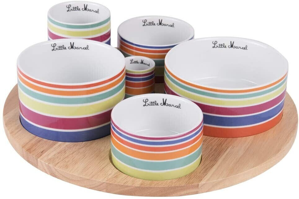 Little Marcel Set apéritif tournant intérieur blanc, 6 pièces