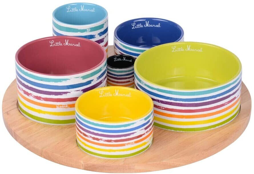 Little Marcel Set apéritif tournant Bastide, intérieur coloré, 6 pièces