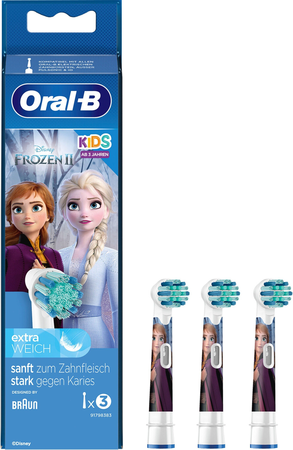 Oral-B Kids 3+ Years Frozen II Replacement Brush (3 pcs)