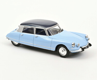 Norev Citroën DS 21 Pallas 1967 - Monte Carlo blue & Orient blue roof (157083)