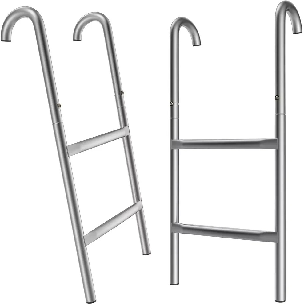 Deuba Trampoline Ladder 61.5 cm 2 Steps Metal