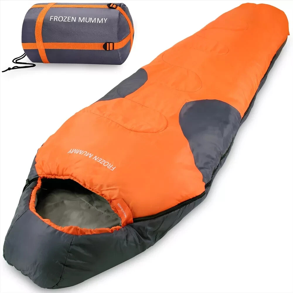 Deuba Sleeping Bag 2 Way Zipper - 230x82cm orange anthracite