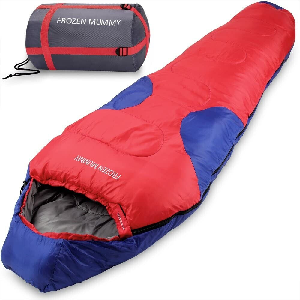 Deuba Sleeping Bag 2 Way Zipper - 230x82cm dark blue dark red