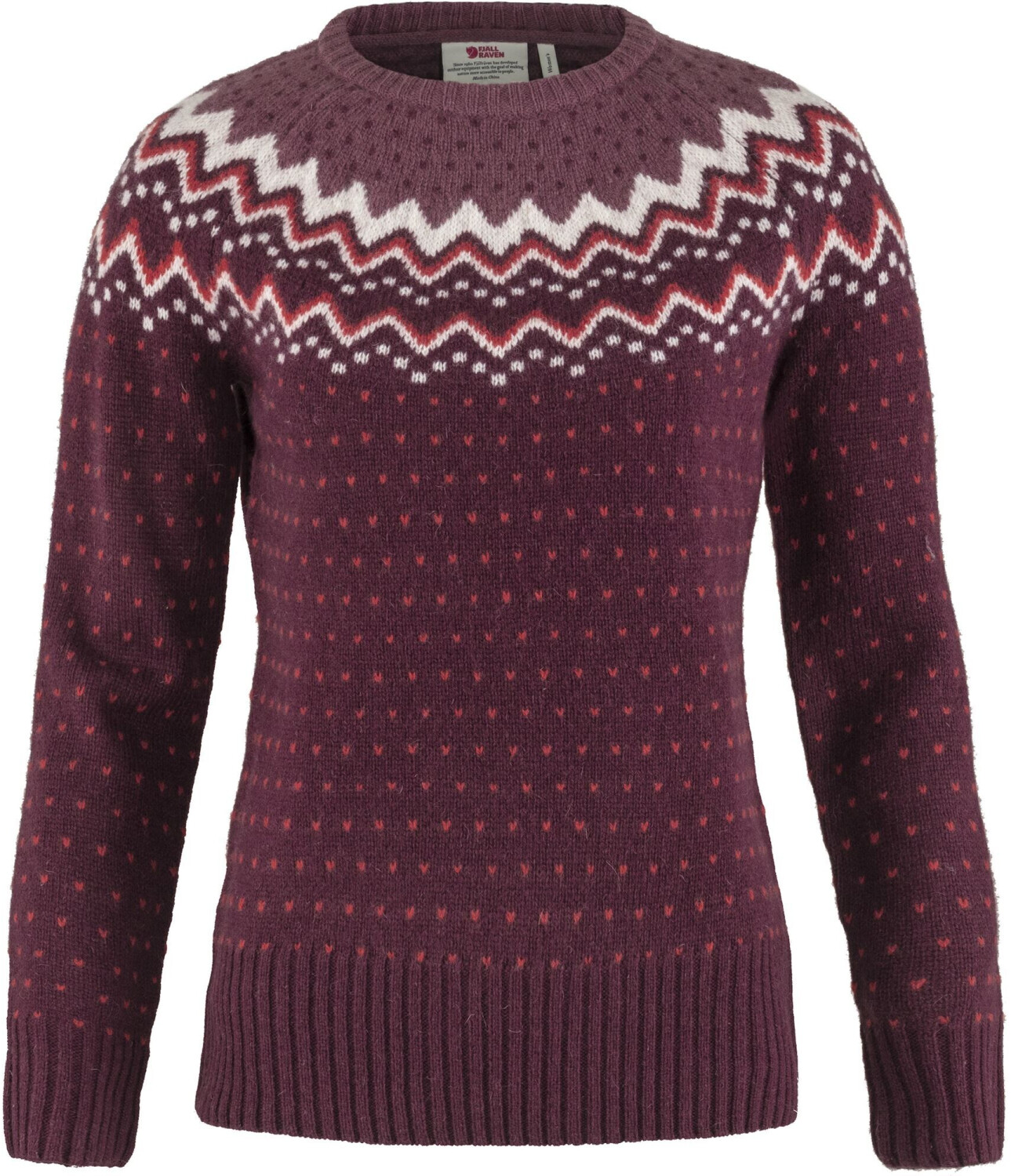 Fjällräven Övik Knit Sweater W dark garnet