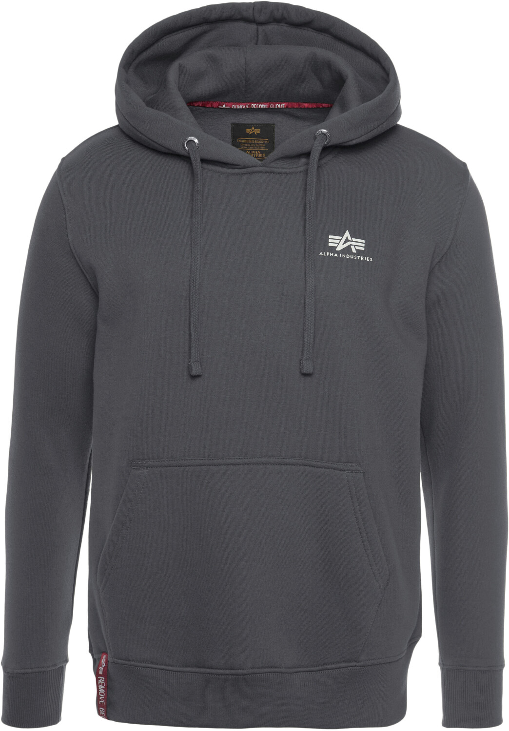 Alpha Industries Small Logo Hoodie grey/black (196318-136)