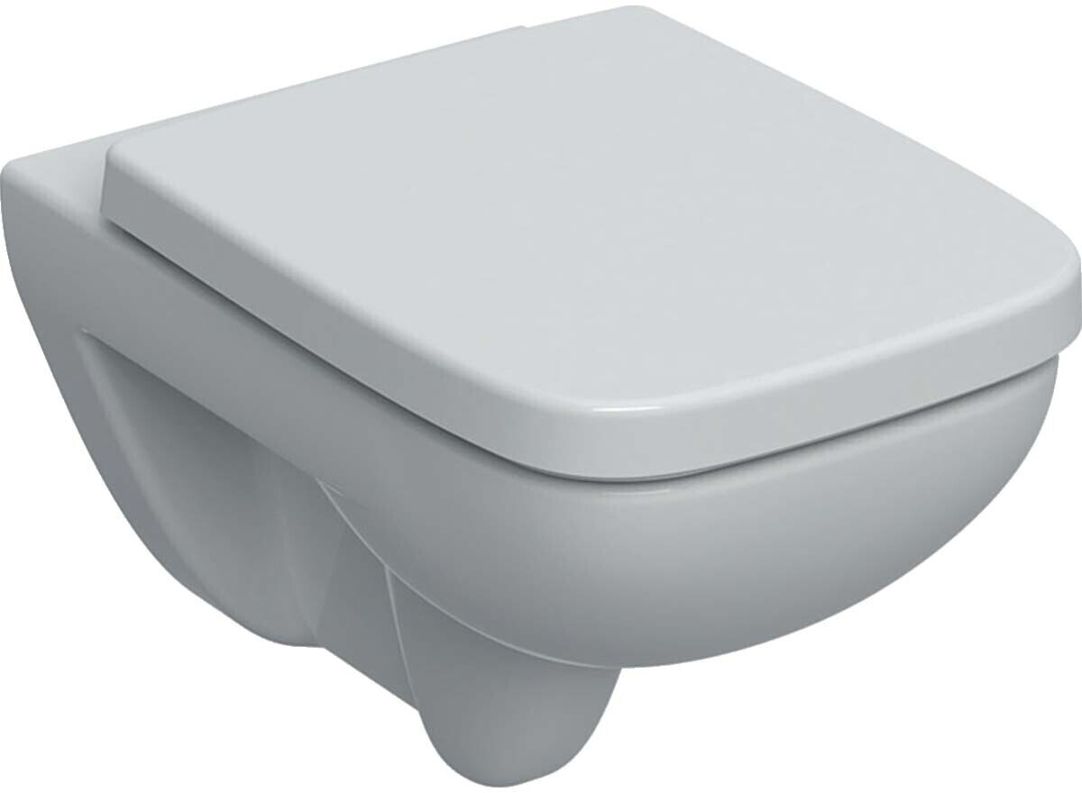 WC à fond creux Geberit Renova Plan Set avec abattant 500817001 sans  rebord, carré, blanc