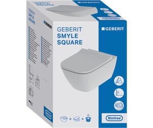 Geberit Smyle Square Set Wand-WC mit WC-Sitz weiß (500683002) ab 269,73 €  (Februar 2024 Preise) | Preisvergleich bei