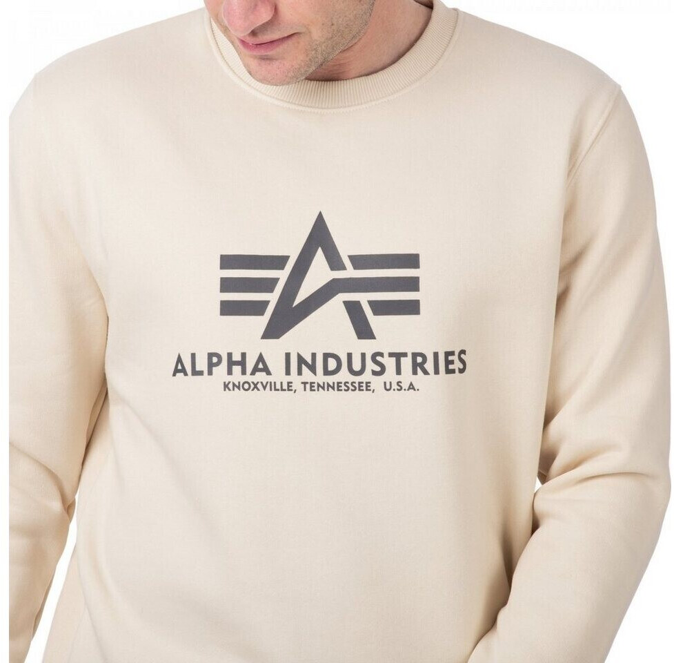 Alpha Industries Basic white Sweater | jet ab stream (178302-578) bei 43,99 Preisvergleich €