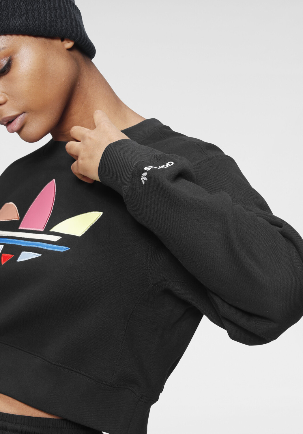Adidas originals repeat iridescent trefoil overhead hoodie discount