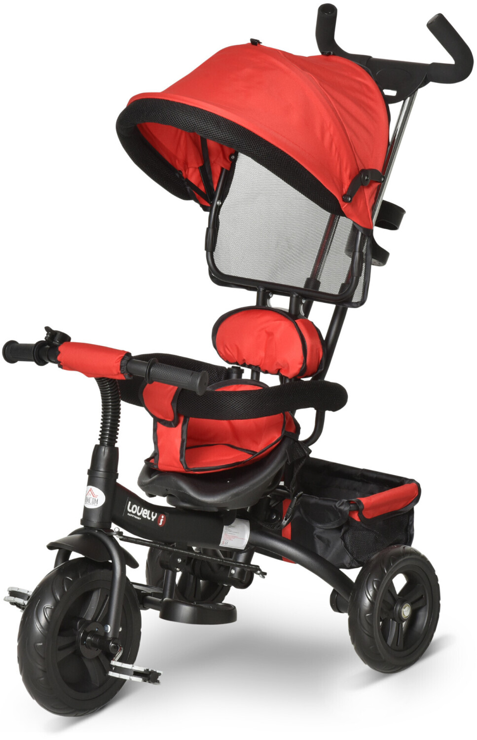 HomCom Toddlers 2-in-1 Cloth Tricycle (370-026RD)