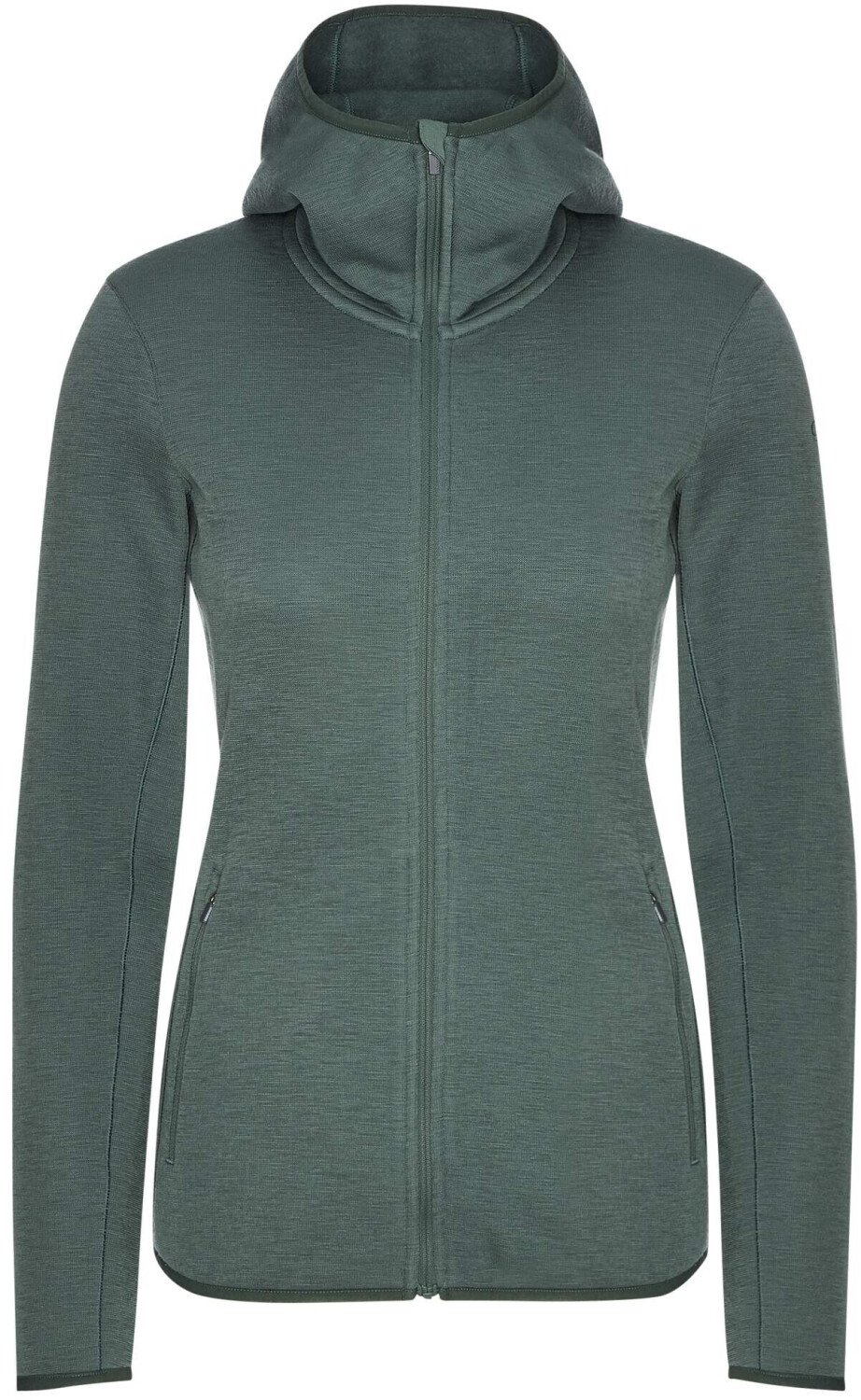 Icebreaker Women's RealFleece™ Merino Elemental Long Sleeve Zip Hood Jacket (105068) sage