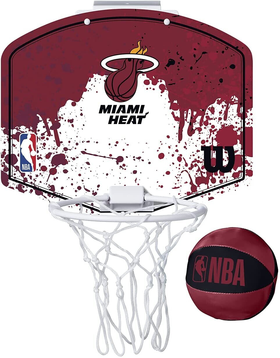 Photos - Basketball Hoop Wilson NBA Team Mini Hoop Miami Heat 