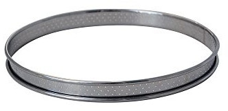 De Buyer Cercle à tartelette inox perforé 6 cm