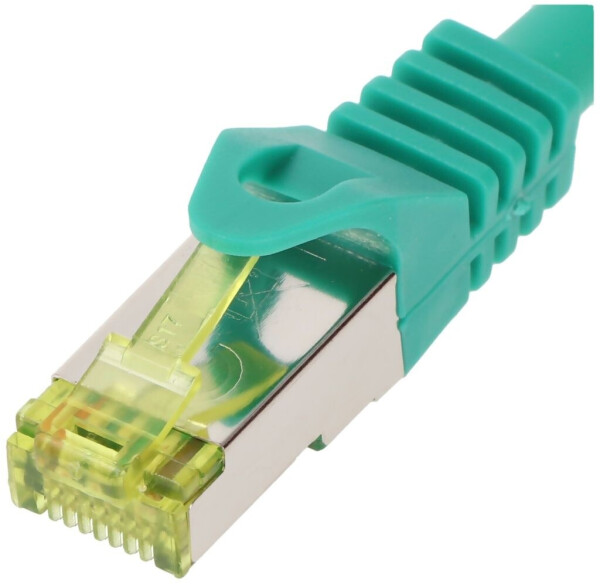 Goobay RJ45 Patchkabel CAT 6A S/FTP (PiMF) 500 MHz mit CAT 7 Rohkabel Grün 0,25m (91568), Bild 2
